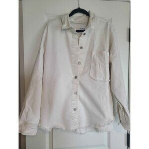 Celebrity Pink XL off white denim top